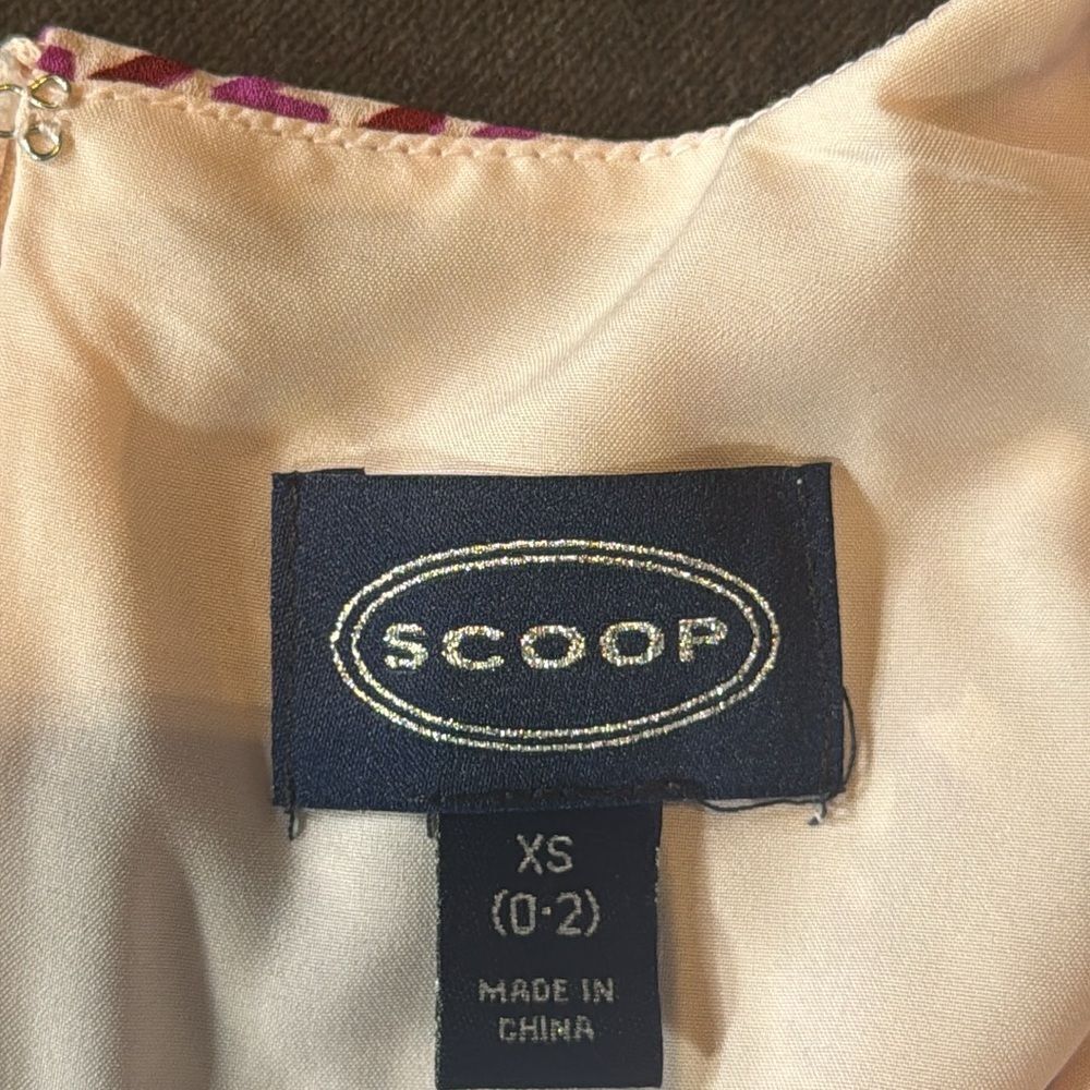 Women’s Scoop Ruched Front Dress 3/4 Sleeve Houndstooth Size XS (0-2) NEW - Picture 7 of 16